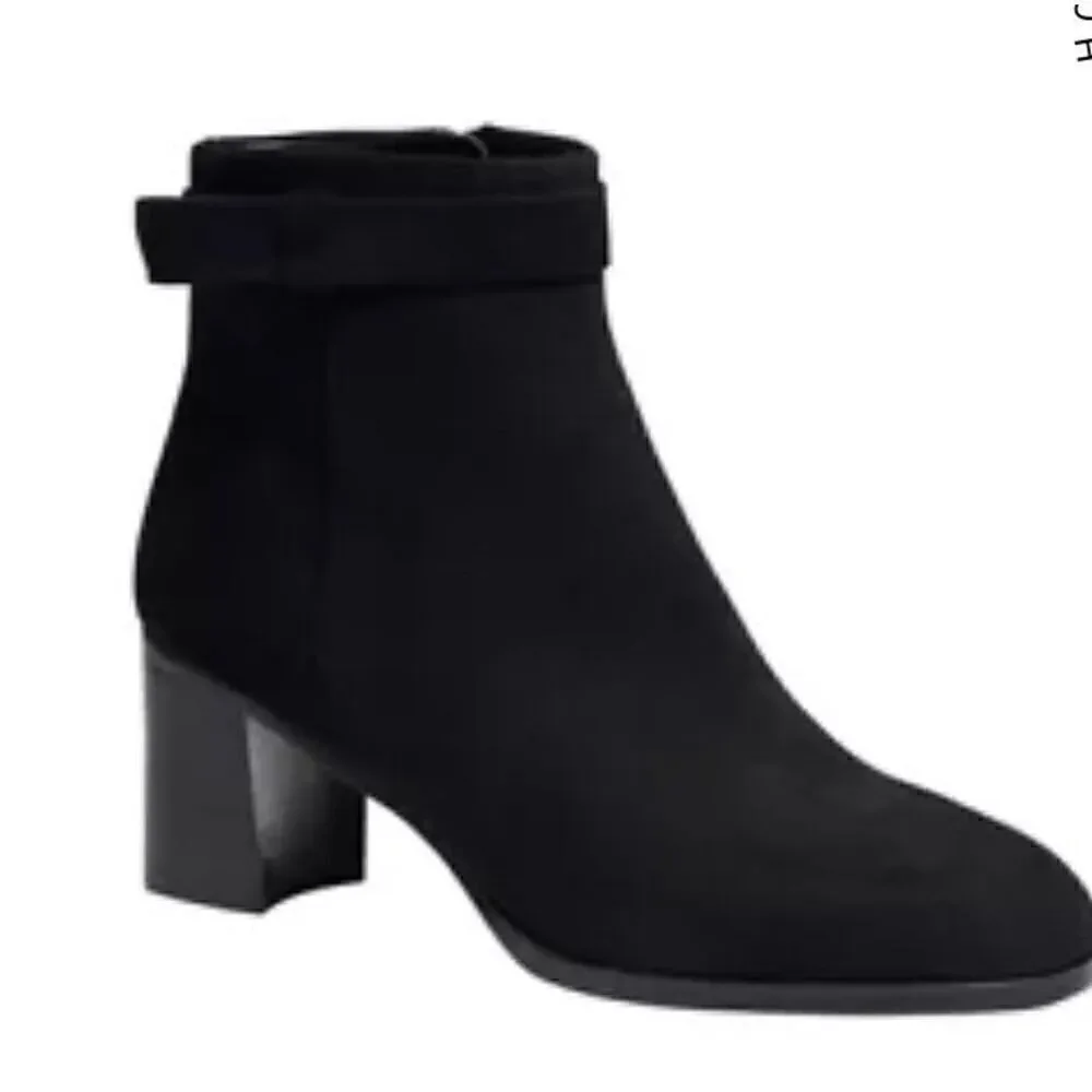 Kate Spade Knott Mid Boots in Black Suede NWOB Size 10 1/2